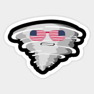 American Super Tornado Cool And Funny Sticker